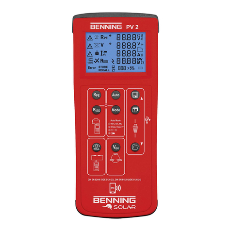 Benning PV 2 operating manual
