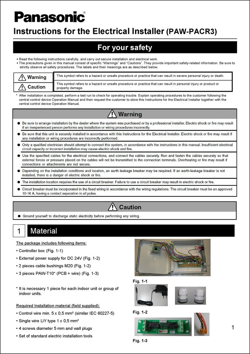 Panasonic PAW-PACR3 User manual