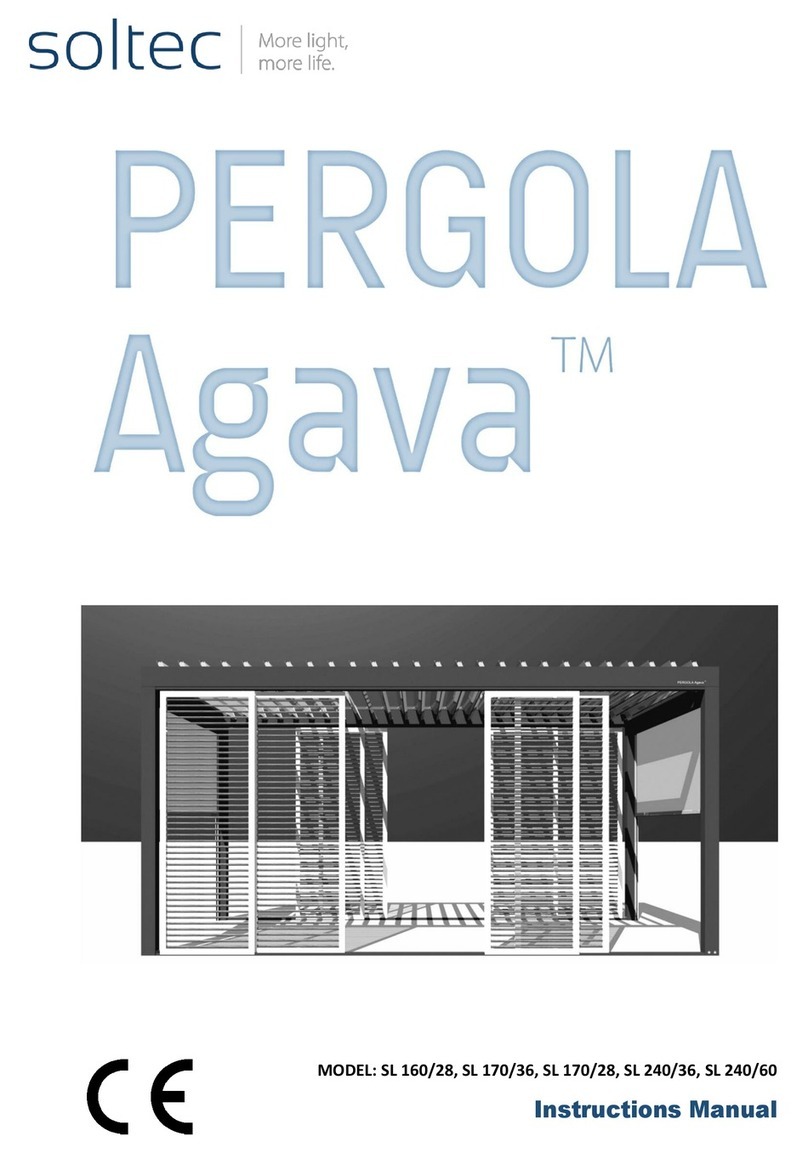 Soltec Pergola Agava SL 160/28 instruction manual