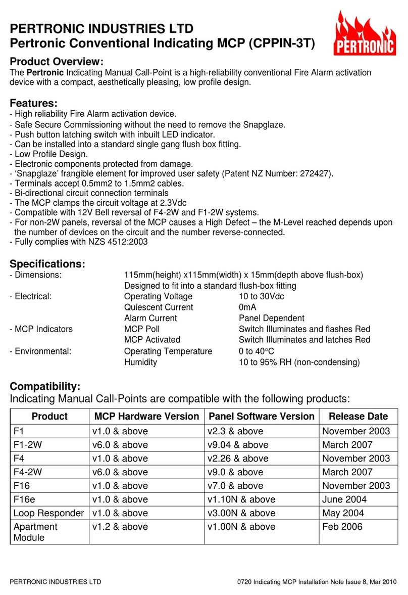 Pertronic CPPIN-3T quick start guide