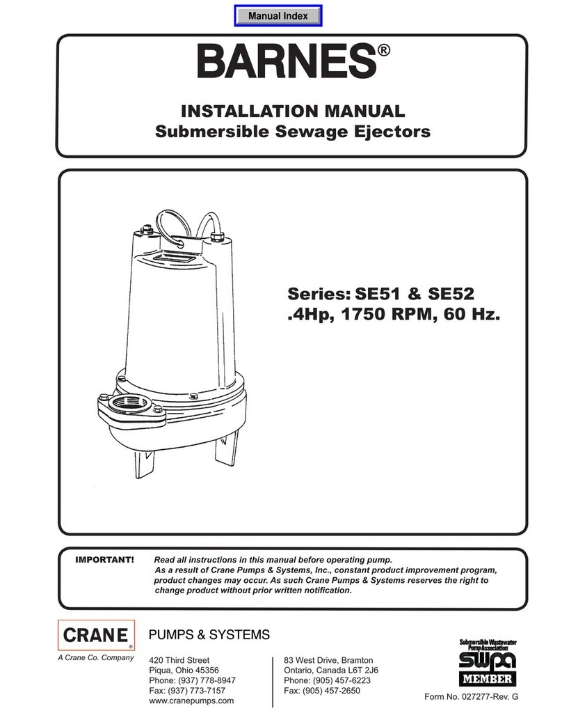 Crane Barnes SE51 Series installation manual