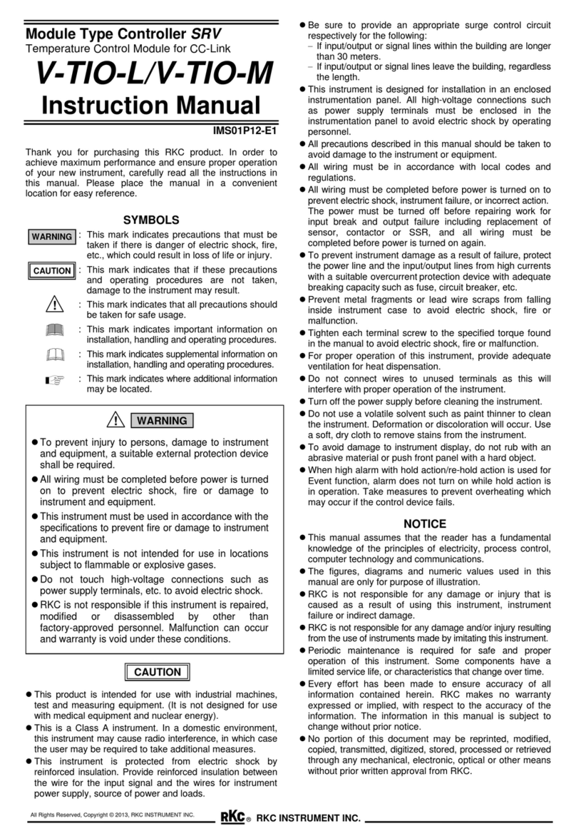 RKC INSTRUMENT V-TIO-L User manual