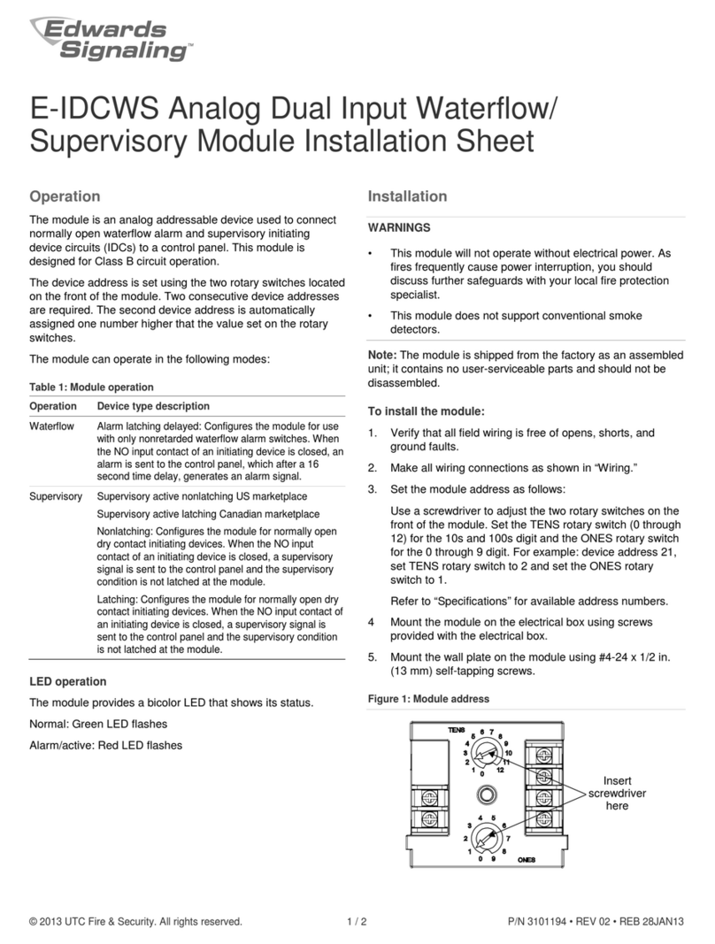 UTC Fire and Security Edwards Signaling E-IDCWS Assembly instructions