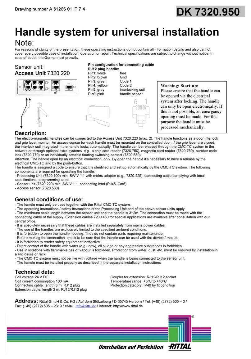 Rittal DK 7320.950 User manual