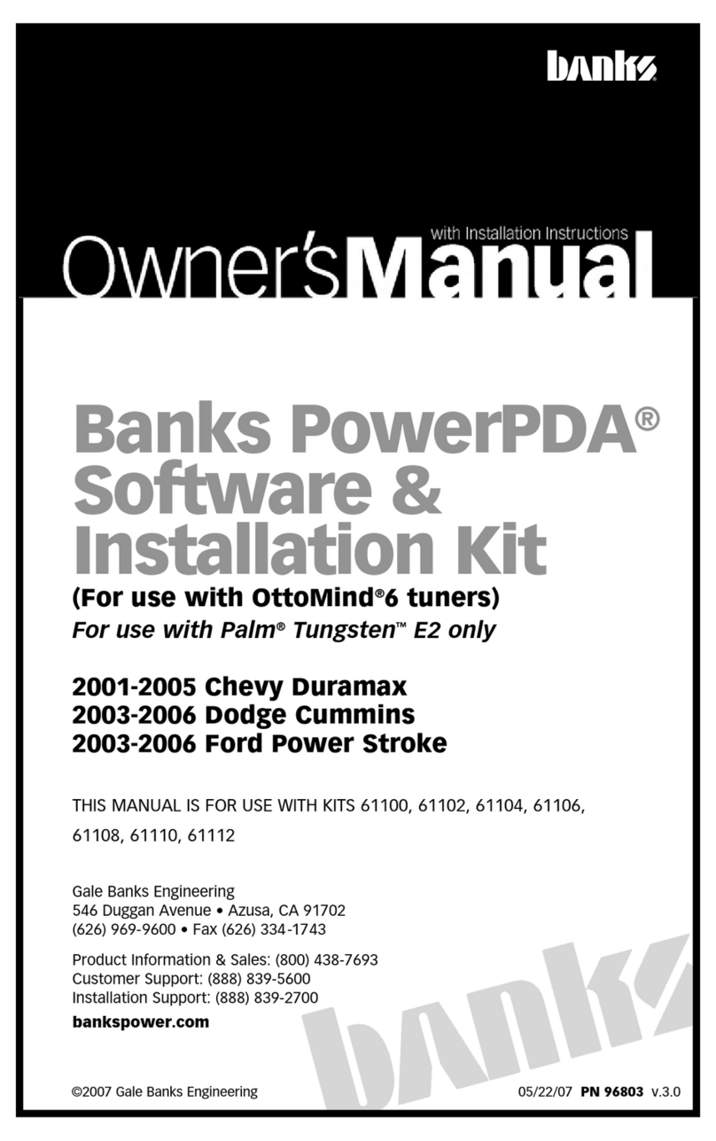 banks PowerPDA 61100 Owner's manual with installation instructions