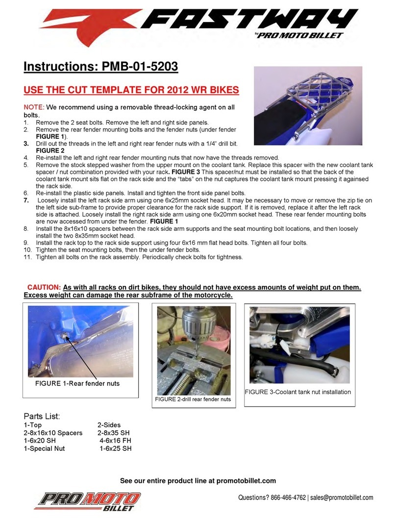 Pro Moto Billet Fastway PMB-01-5203 quick guide