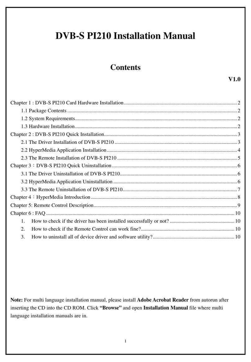 KWorld DVB-S PI210 installation manual