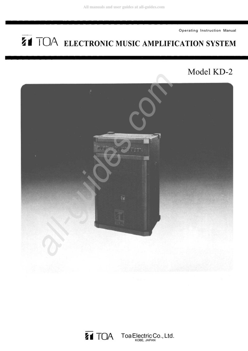 Toa KD-2 Operating instructions manual