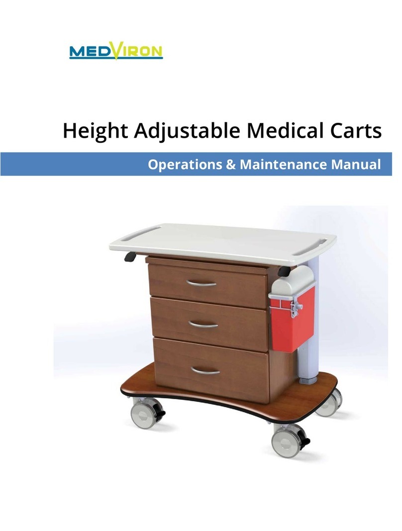 MedViron Height Adjustable Medical Carts Operation & maintenance manual