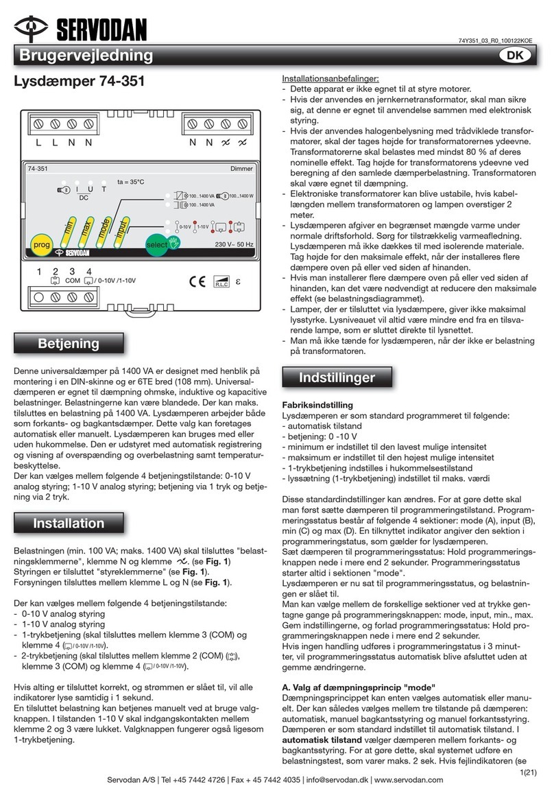 Servodan 74-351 user guide