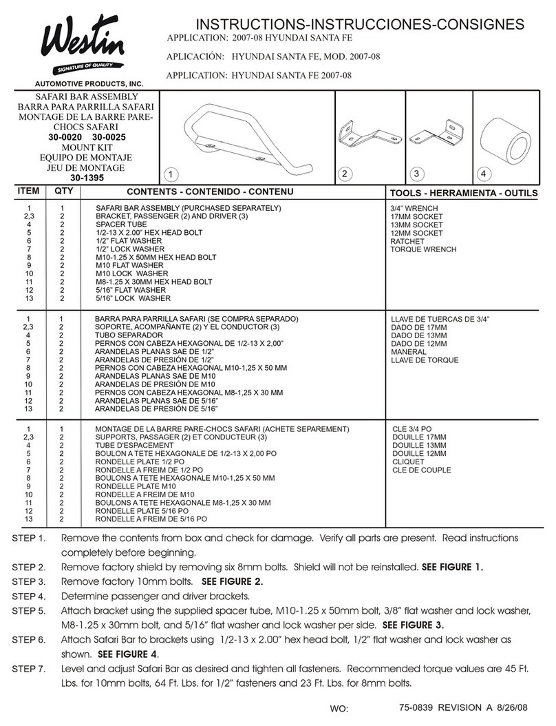 Westin 30-0020 instructions