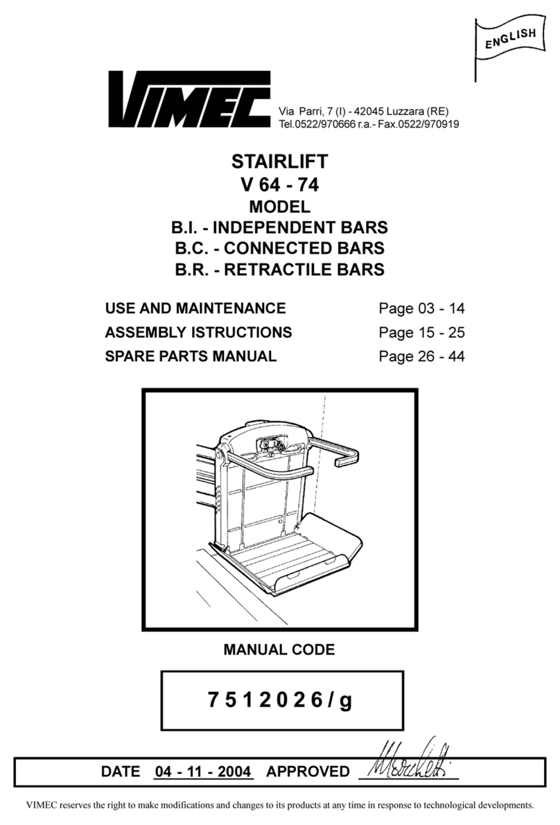 vimec V64 B.I. Use and maintenance