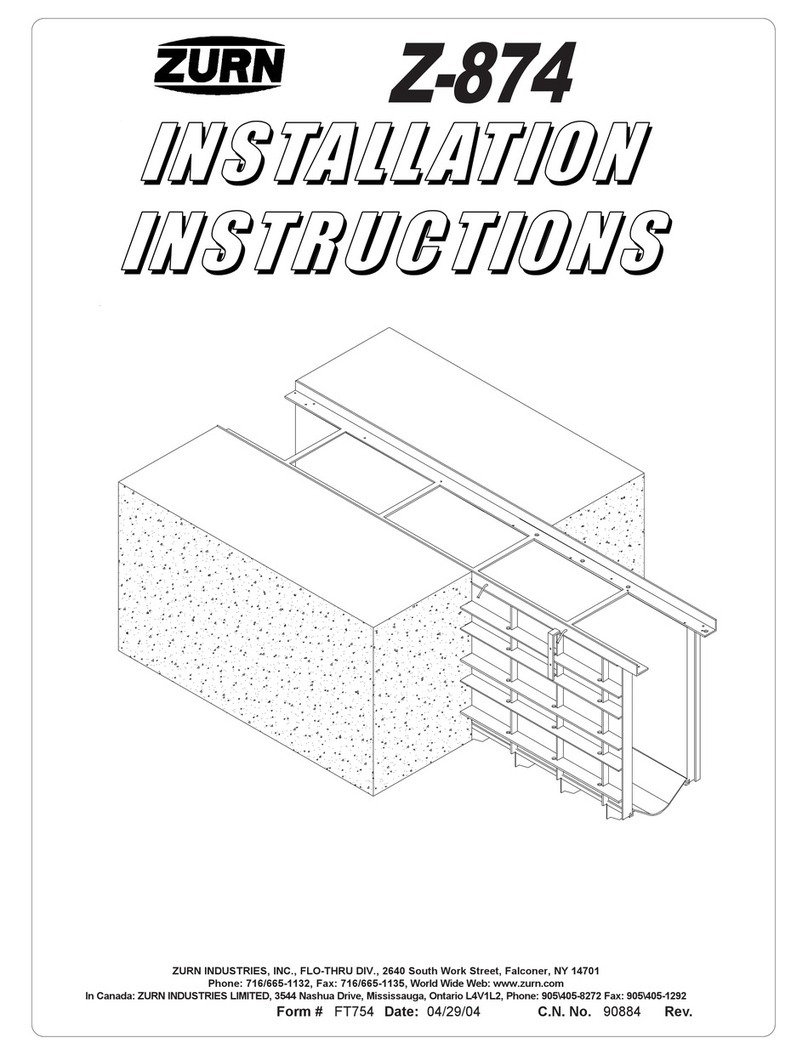 ZURN Z-874 installation instructions