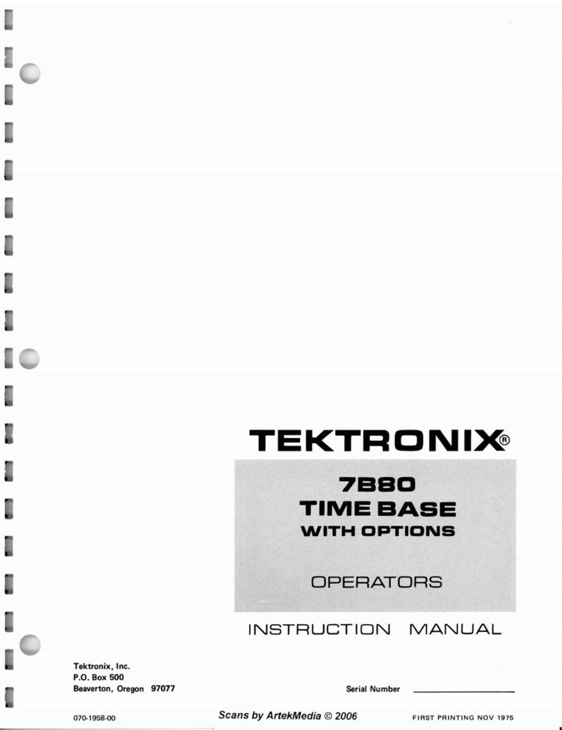 Tektronix 7B80 User manual