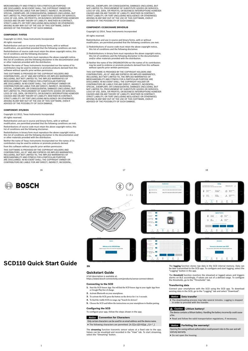 Bosch SCD 110 quick start guide