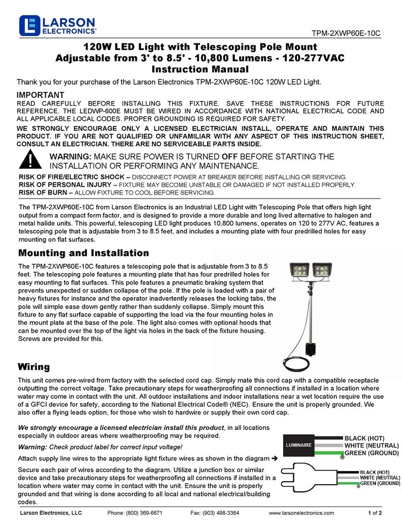 Larson Electronics TPM-2XWP60E-10C instruction manual