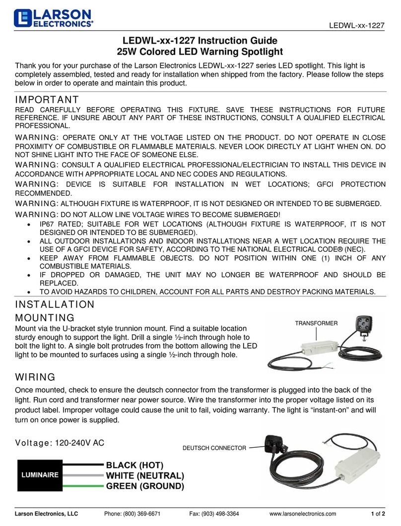 Larson Electronics LEDWL 1227 Series Manual