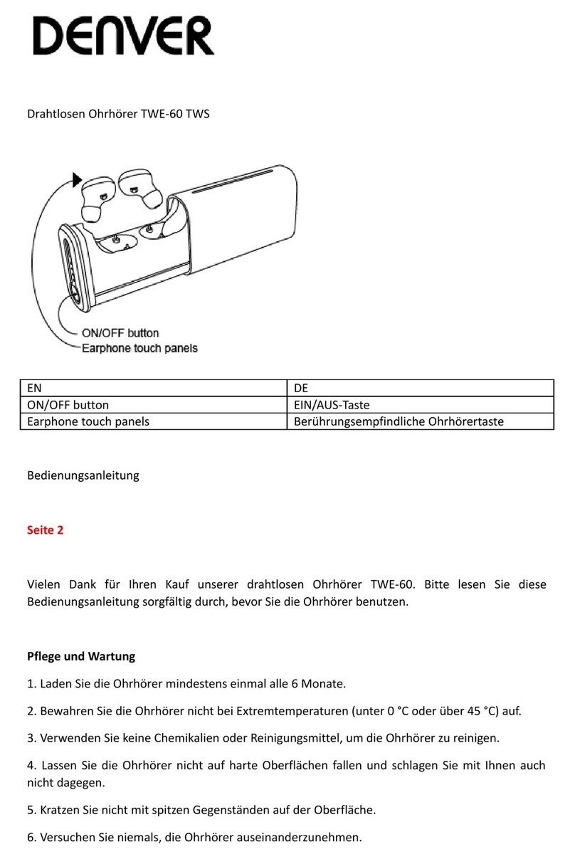 Denver TWE-60 TWS user manual