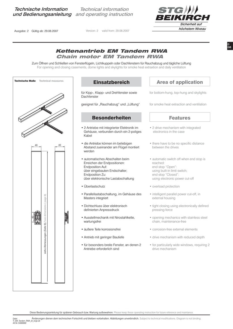 STG-BEIKIRCH EM Tandem RWA Technical information and operating instruction STG-BEIKIRCH EM Tandem RWA Technical information and operating instruction