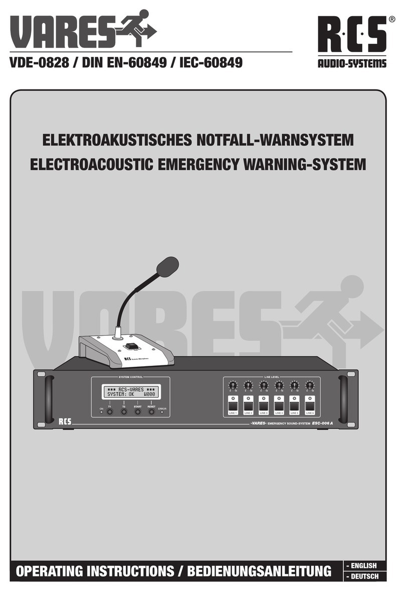 RCS Vares VDE-0828 operating instructions