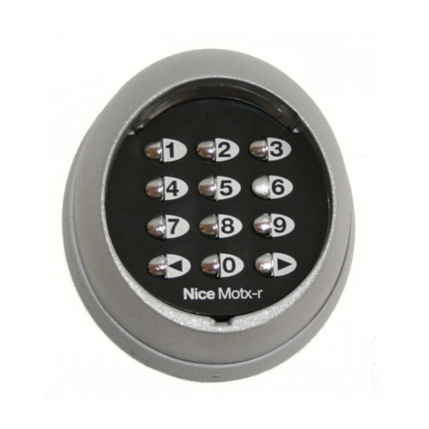 Remote Control NICE Moon MOTX-R Programming manual