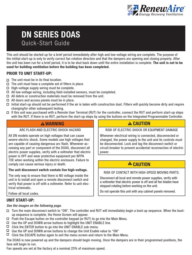 RenewAire DN-Series quick start guide