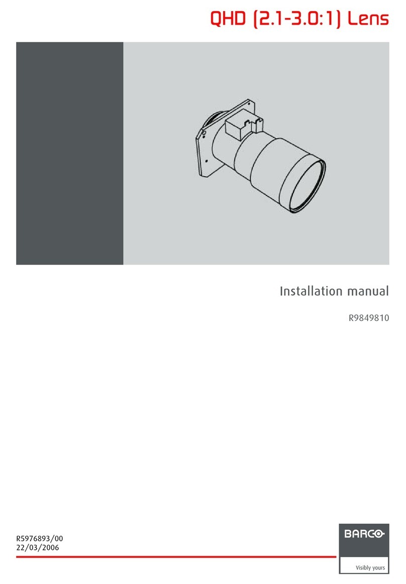 Barco QHD (2.1-3.0:1) Lens User manual