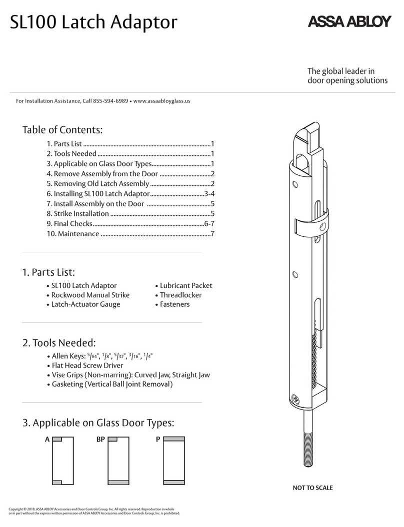 Assa Abloy SL100 quick start guide Assa Abloy SL100 quick start guide