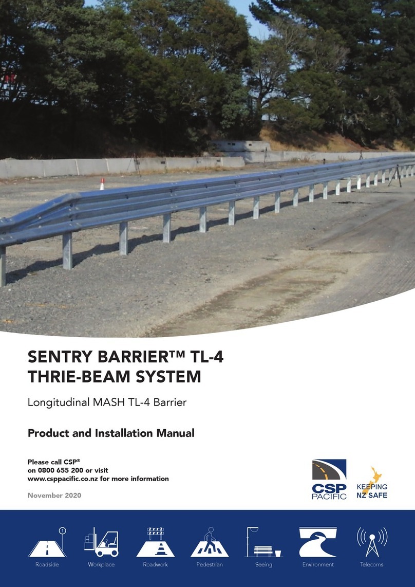 CSP Products SENTRY BARRIER TL-4 Product and installation manual