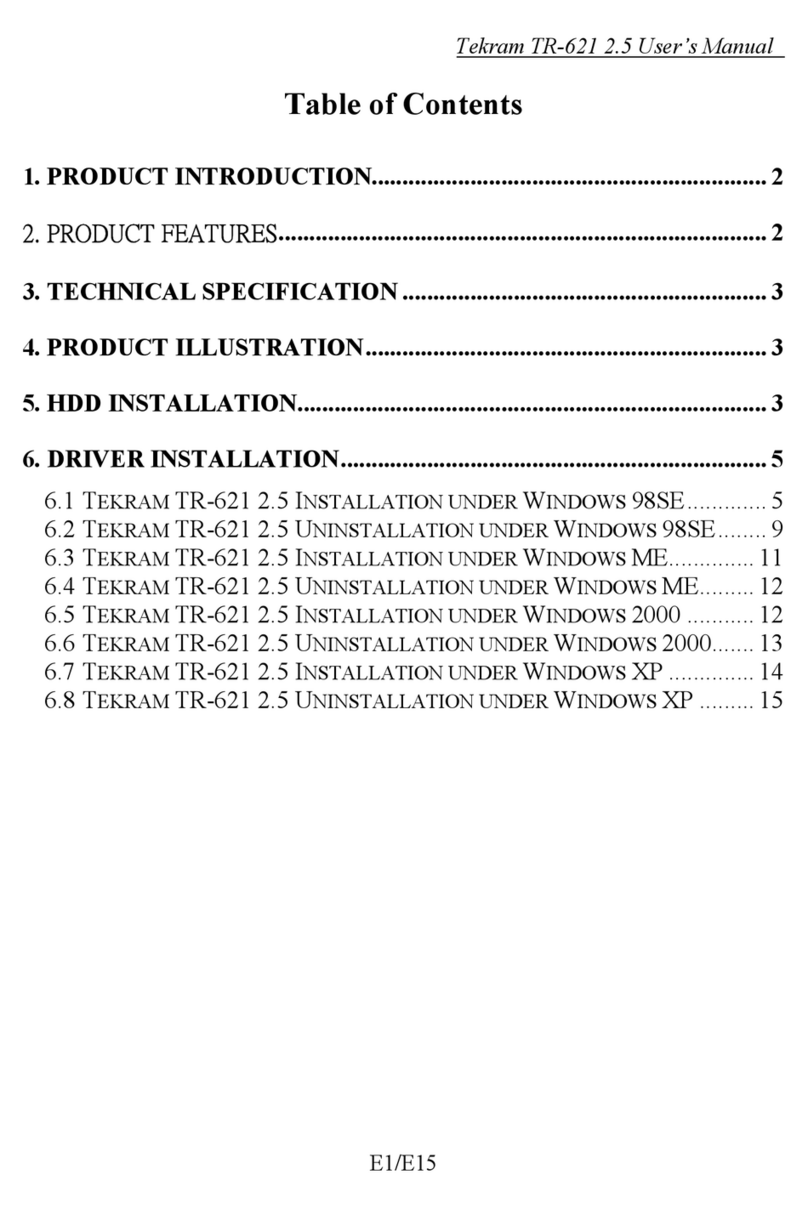 Tekram Technology TR-621 2.5 user manual