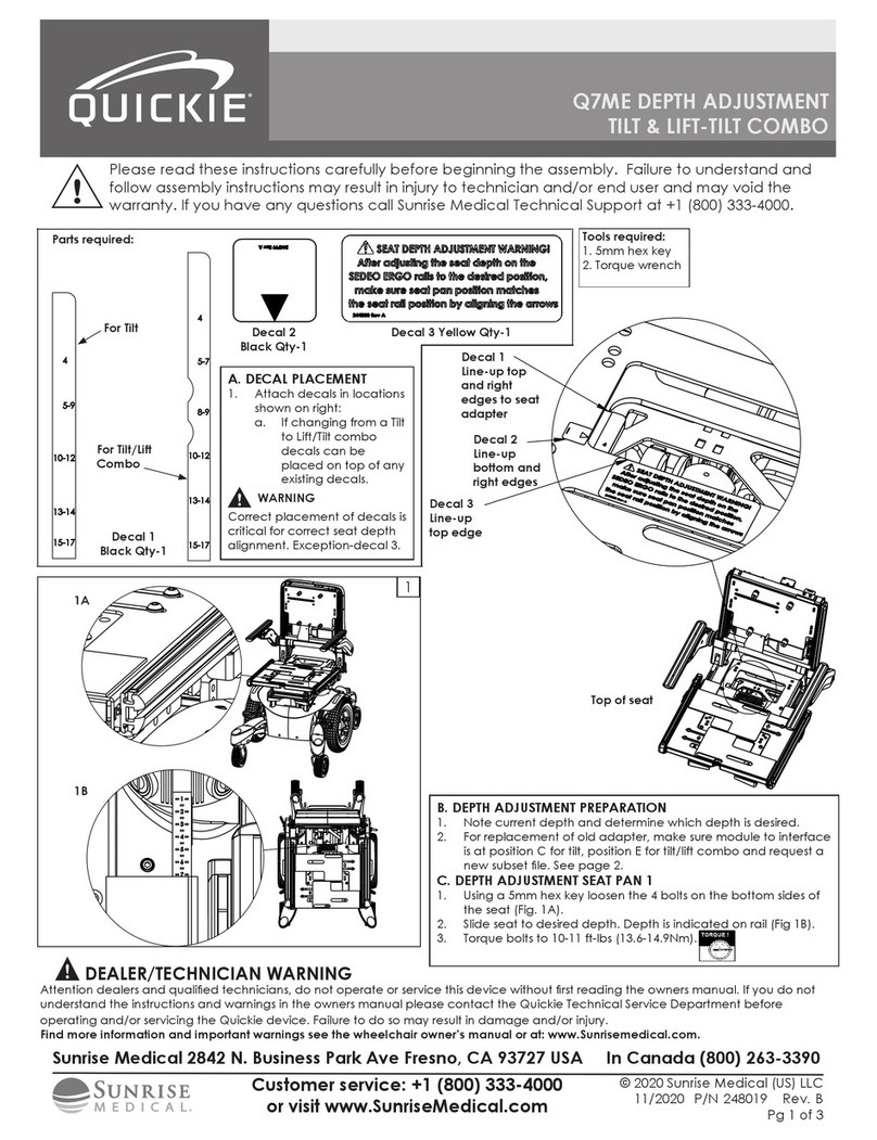 Sunrise Medical Quickie Q7ME User manual