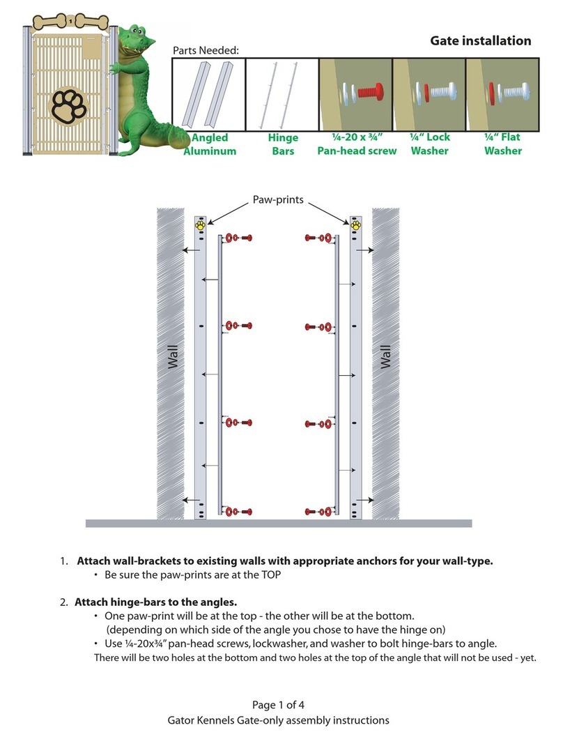 Gator Kennels Kennel Gate User manual