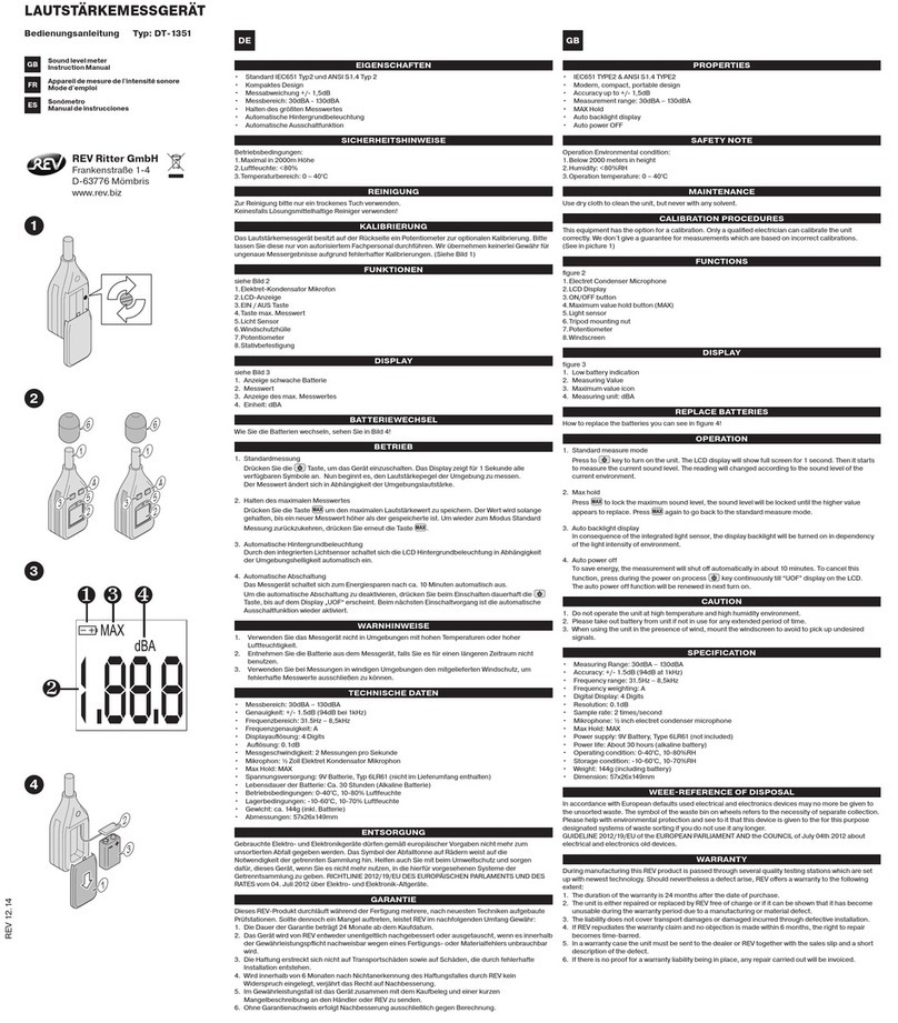 REV Ritter DT-1351 instruction manual
