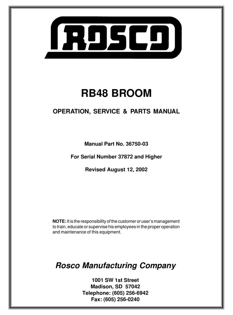 Rosco RB48 Assembly, operation, service & parts manual