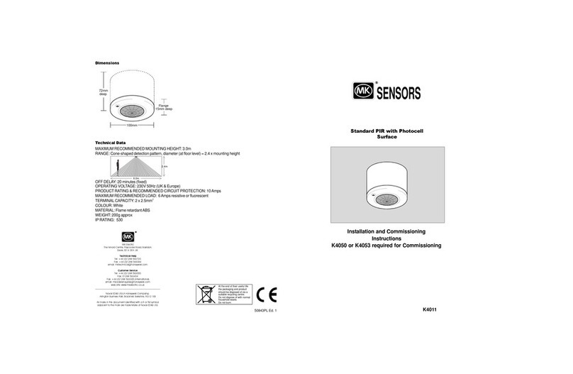 MK Sensors K4050 Installation and commissioning instructions