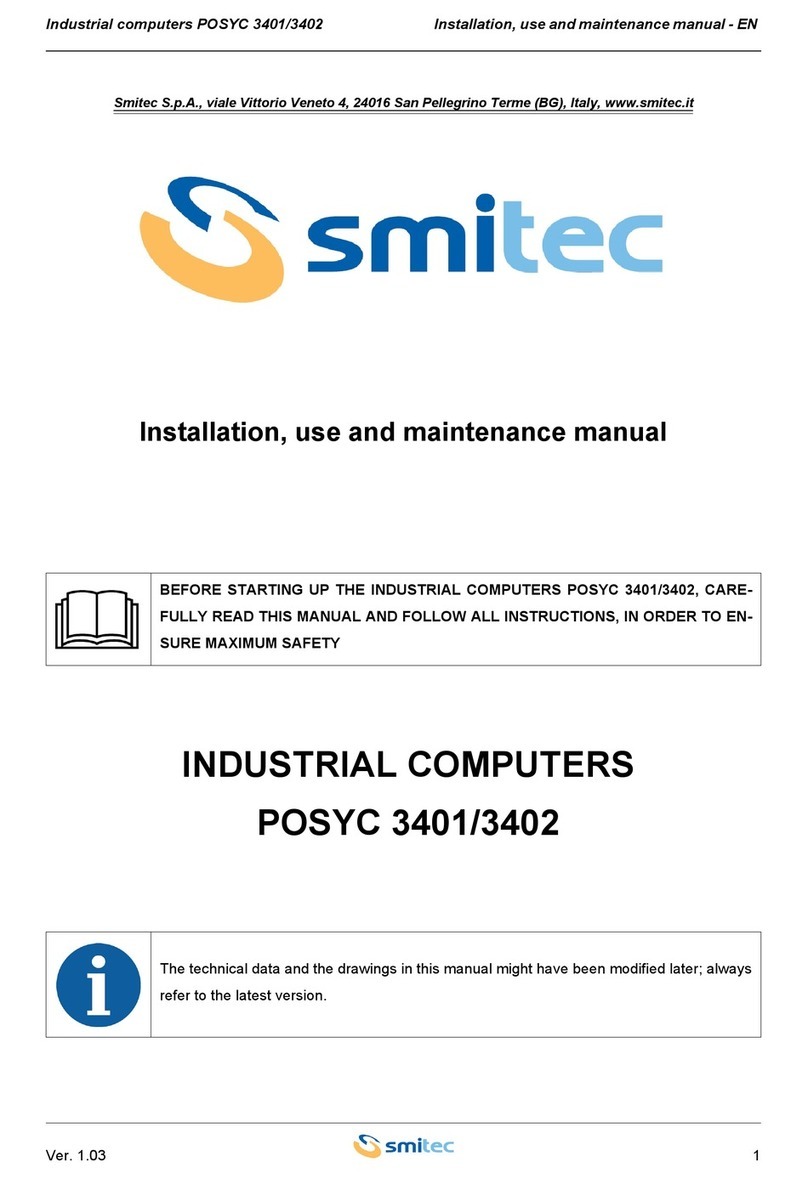 Smitec POSYC 3401 Instructions for installation, use and maintenance manual
