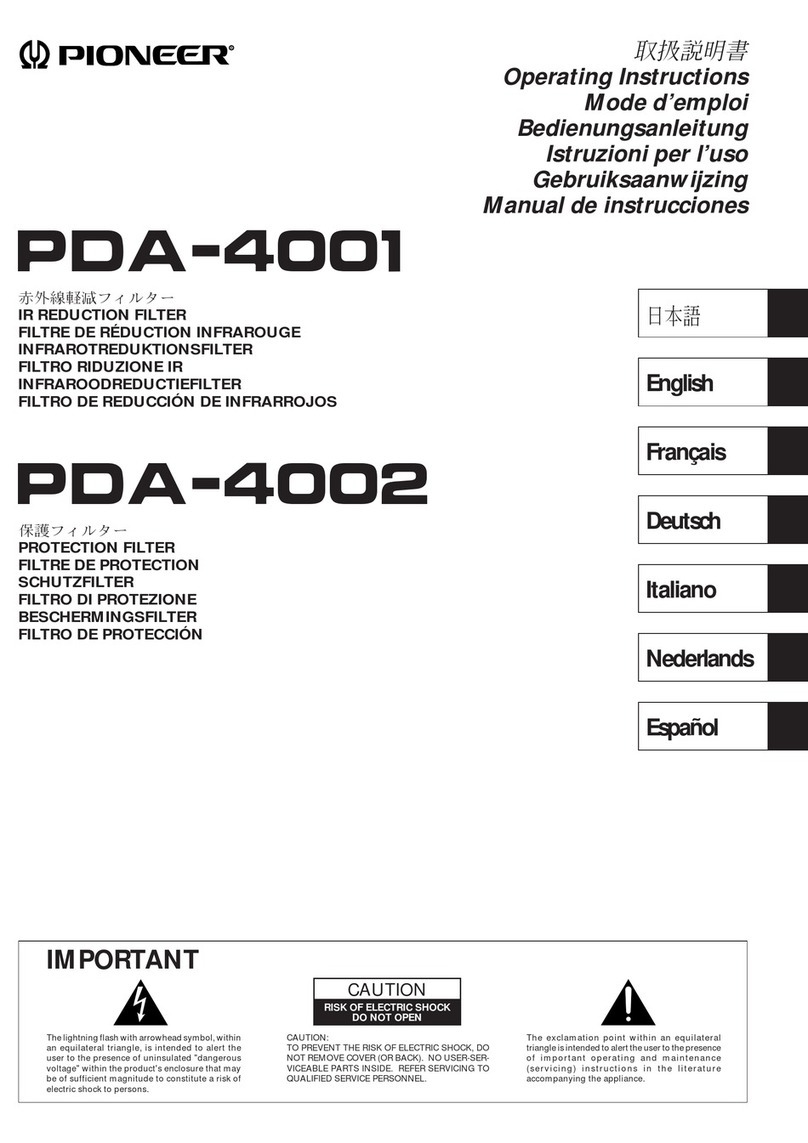 Pioneer PDA-4001 User manual