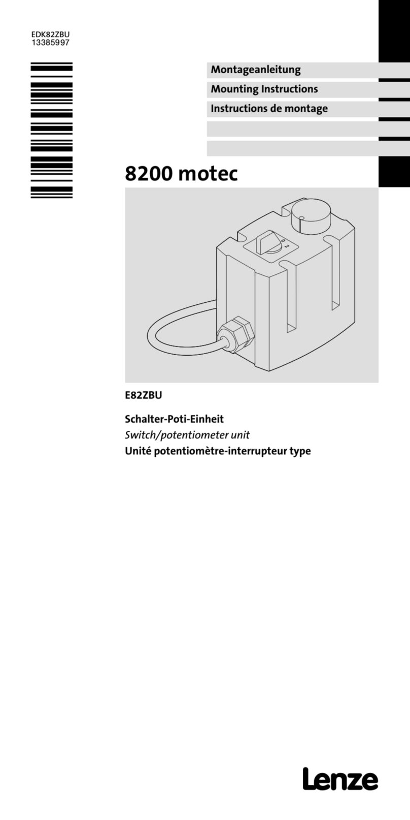 Lenze 8200 motec Mounting instructions Lenze 8200 motec Mounting instructions