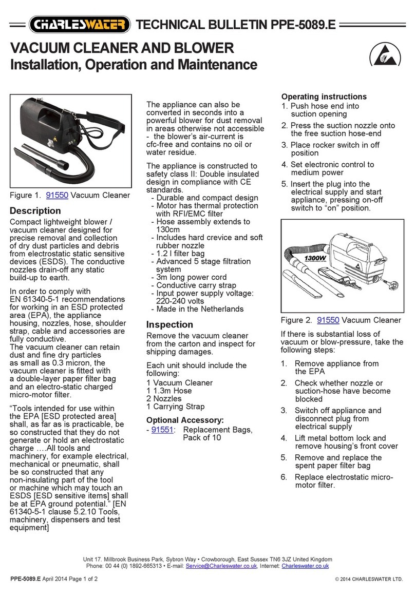 CharlesWater 91550 Installation, operation and maintenance