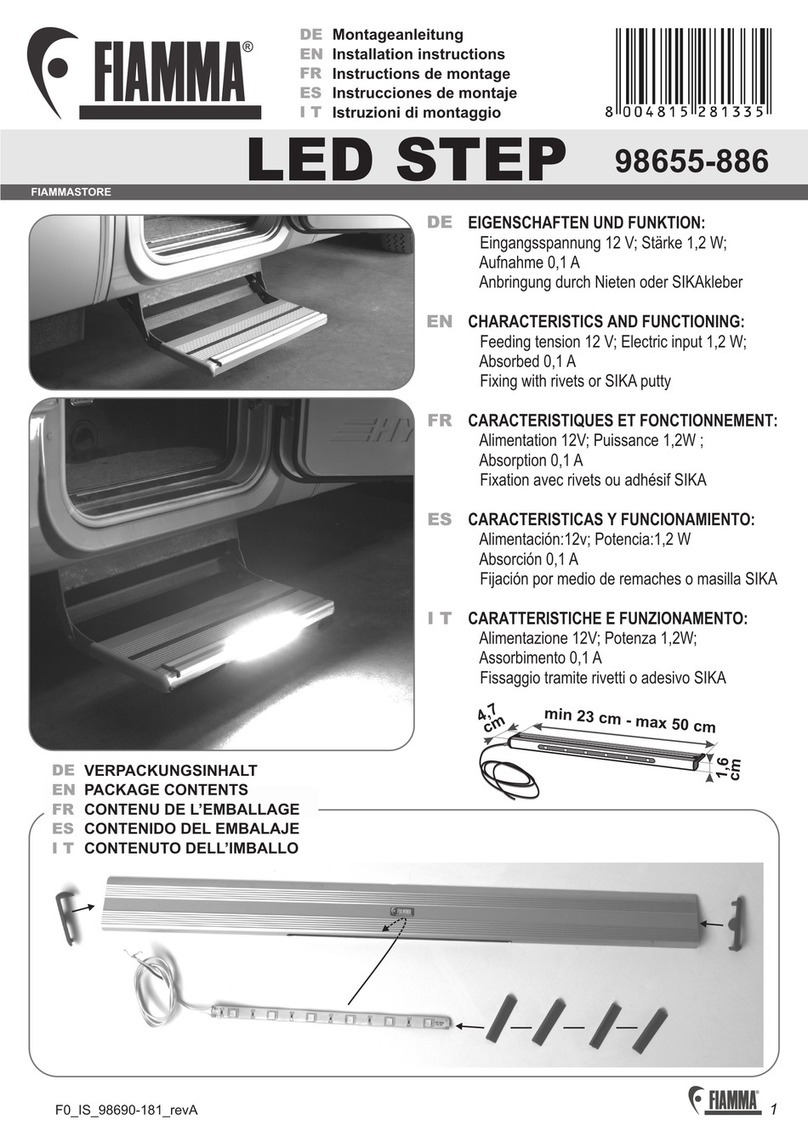 Fiamma LED STEP installation instructions