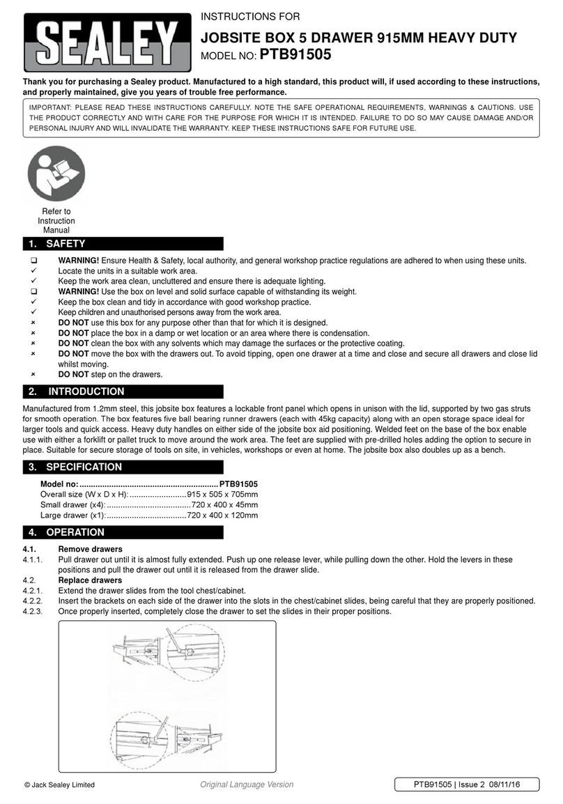 Sealey PTB91505 instructions