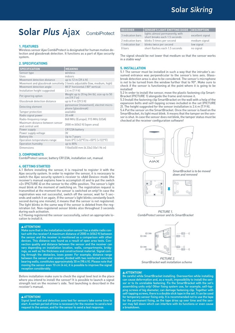 Solar Plus Ajax CombiProtect User manual