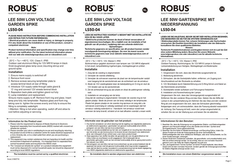 LED Group ROBUS LEE LS50-04 User manual