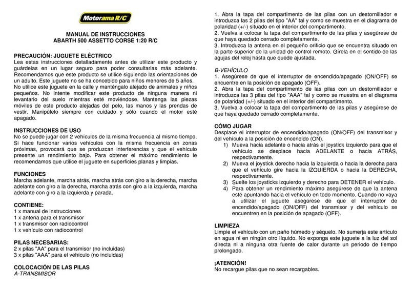 MacDue ABARTH 500 ASSETTO CORSE instruction manual