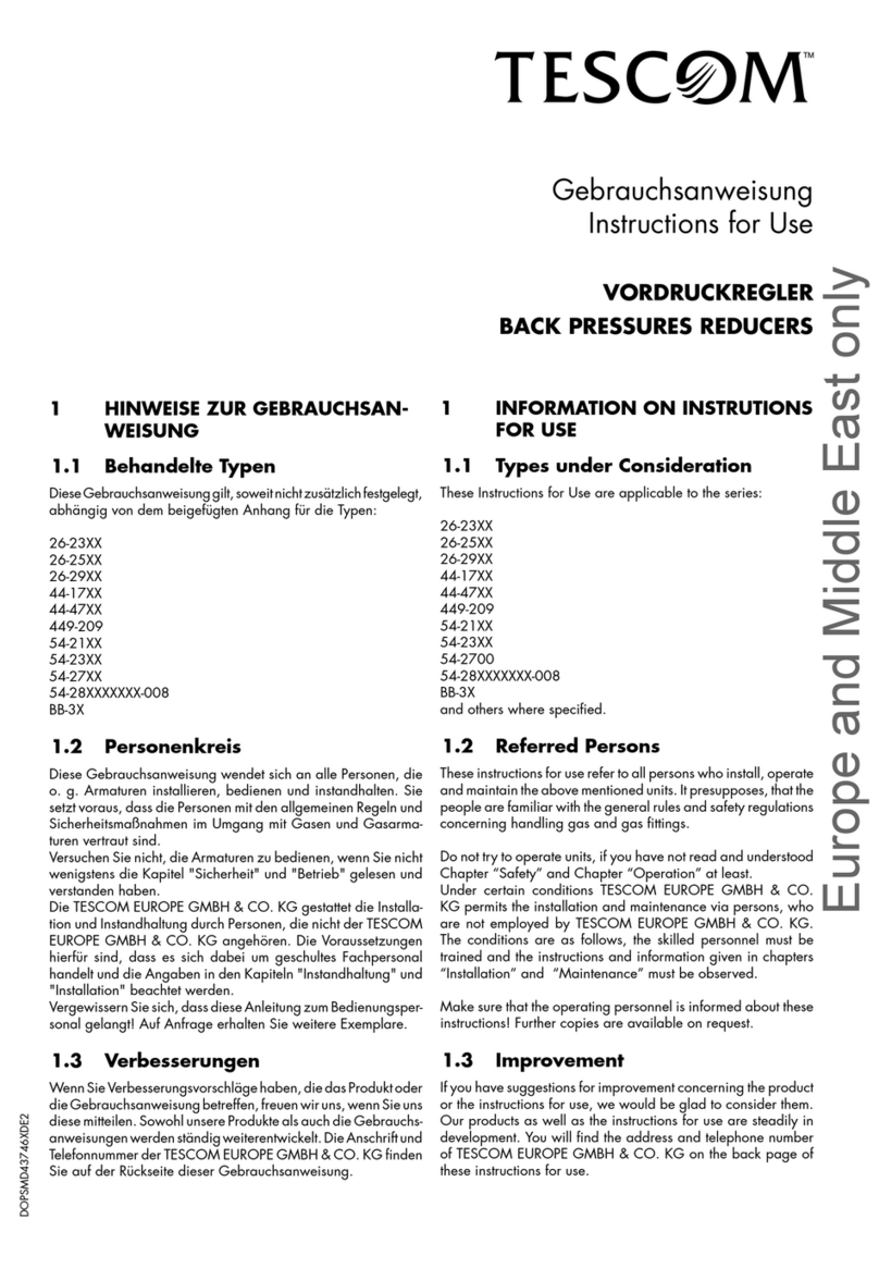 Tescom 26-23 Series Instructions for use