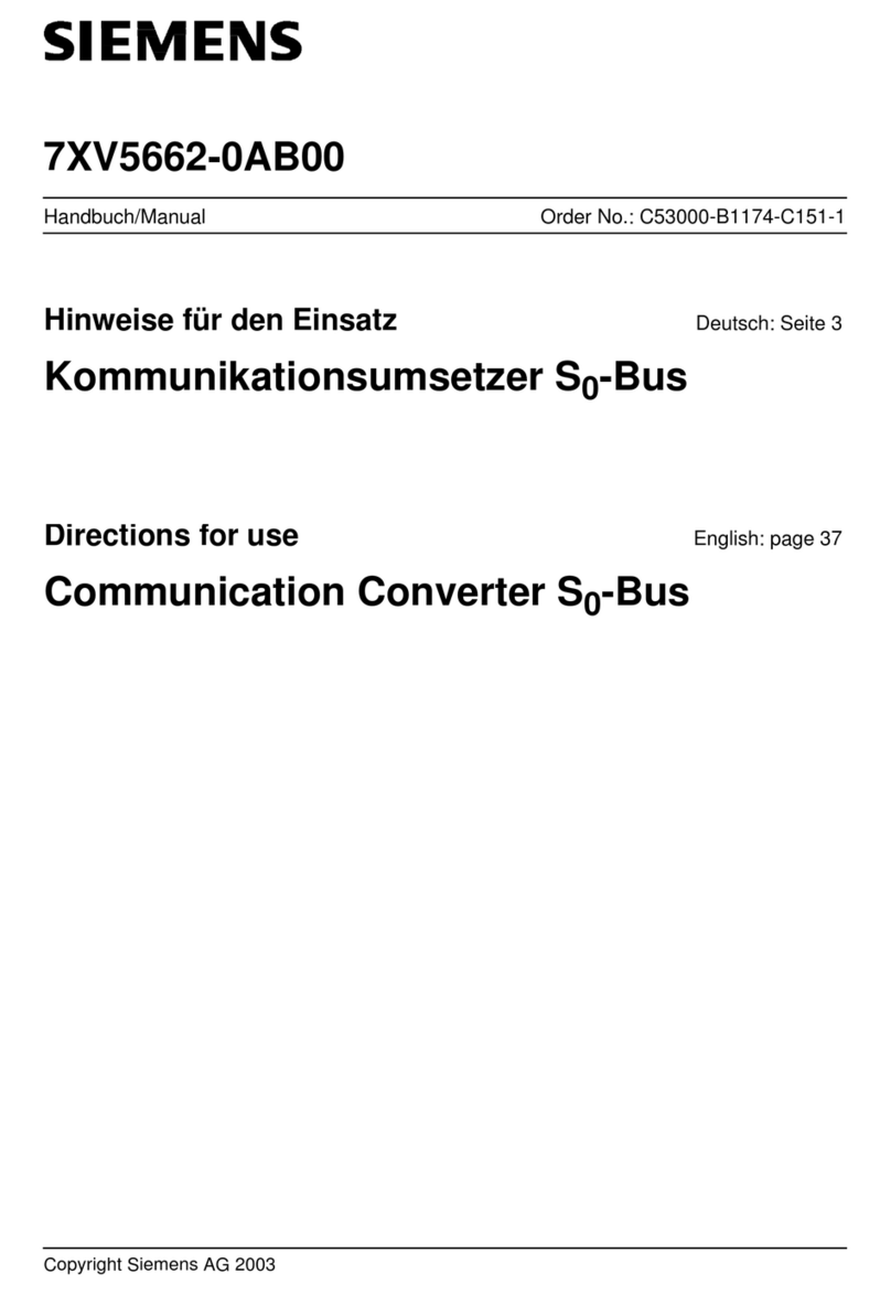 Siemens 7XV5662-0AB00 User manual