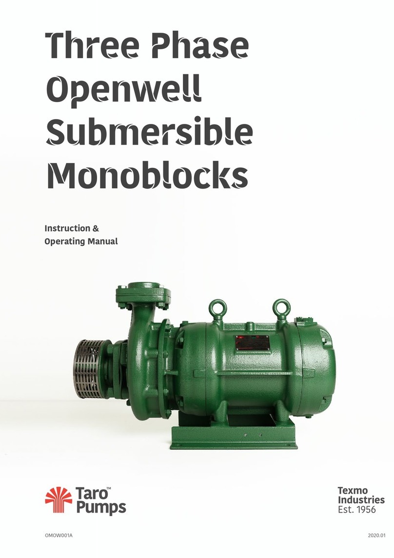 Texmo Industries TARO TSM Series Instructions & operating manual