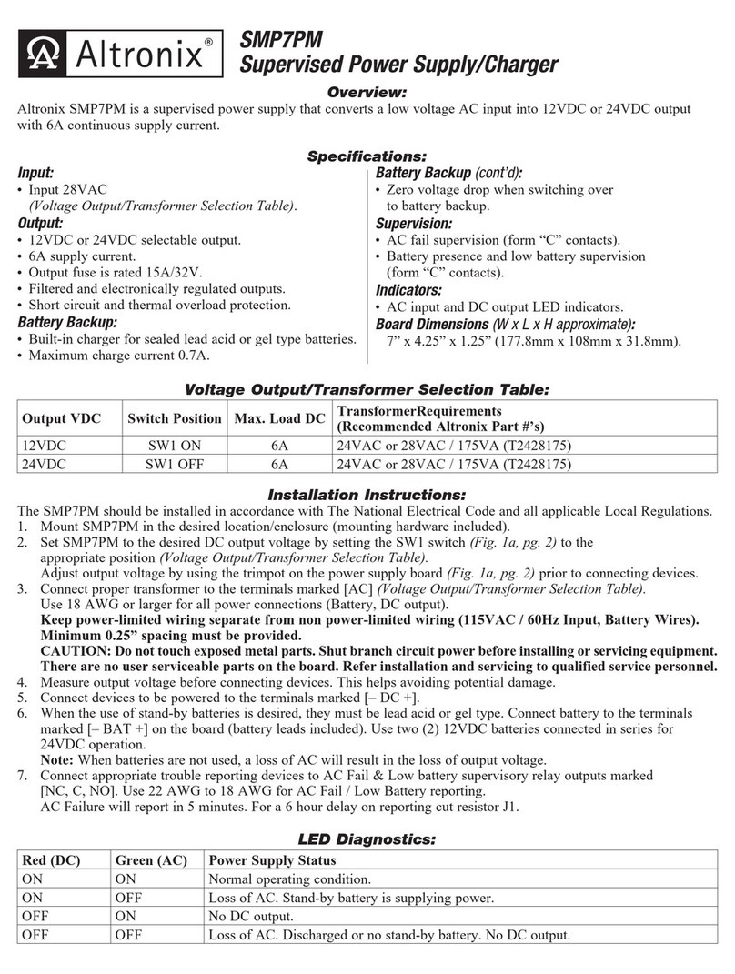 Altronix SMP7PM User manual