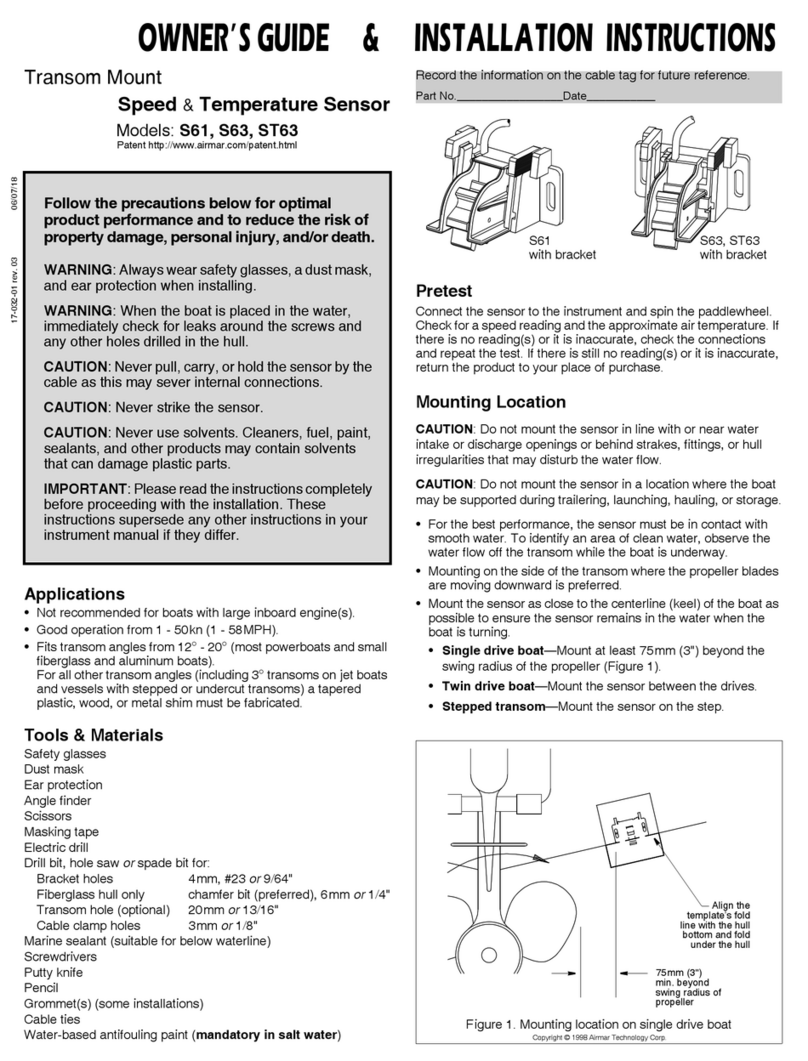 Airmar EMEA S61 Owner's guide & installation instructions