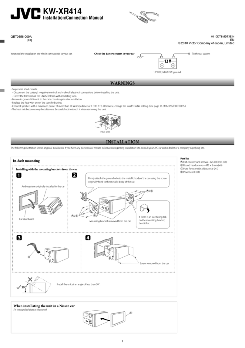 JVC KW-XR414 Guide
